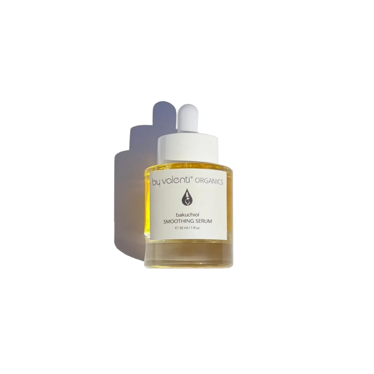 Bottle of By Valenti 1% Bakuchiol Serum 1%, Sytenol® A with a white background and a Beauty Shortlist Awards seal