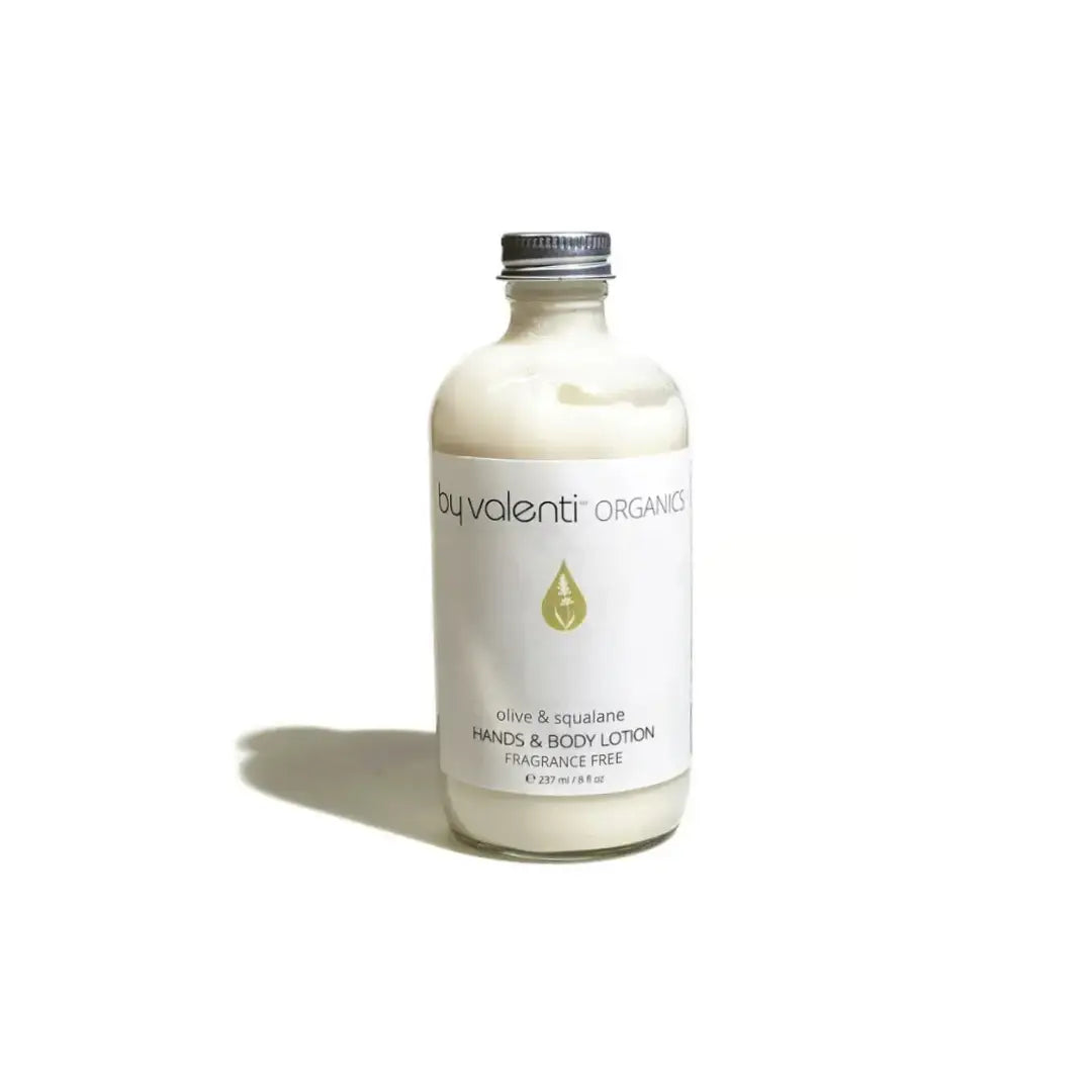 Unscented Olive & Squalane Body Lotion for Sensitive Skin By Valenti Organics Natural Clean Skin Care